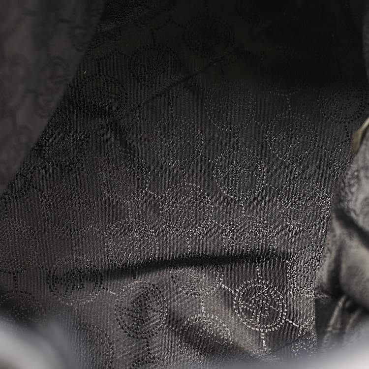 Pre Owned MICHAEL Michael Kors Black/Brown Leopard Print Calfhair and Leather Lana Backpack