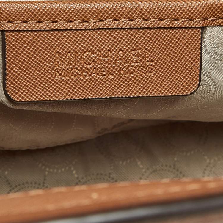 Pre Owned MICHAEL Michael Kors Brown Saffiano Leather Large Selma Satchel