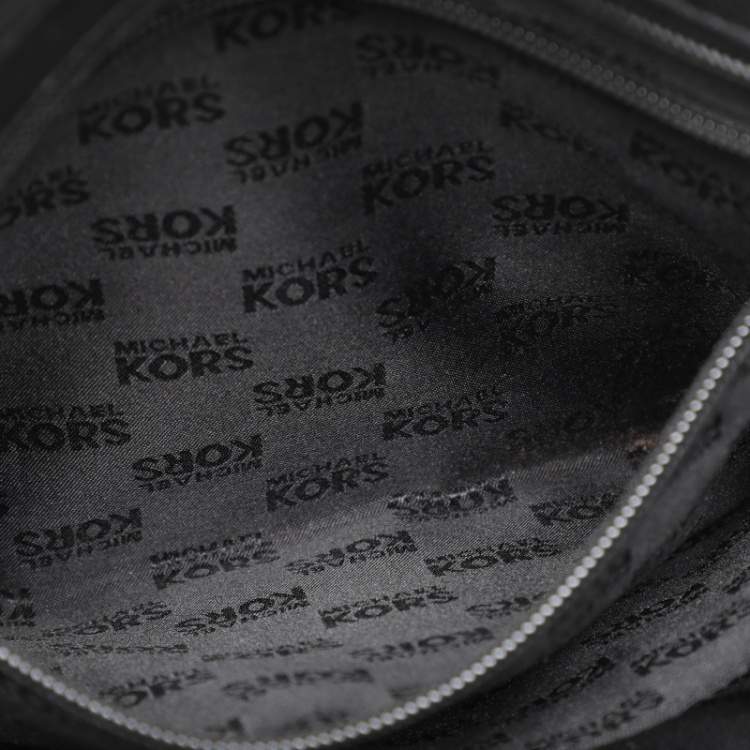 Pre Owned MICHAEL Michael Kors Black Leather Jet Set Travel Chain Tote