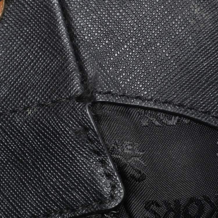 Pre Owned MICHAEL Michael Kors Black Leather Jet Set Travel Chain Tote
