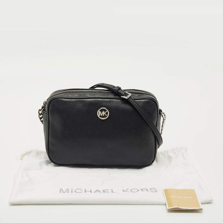 Pre Owned MICHAEL Michael Kors Black Leather Fulton Shoulder Bag