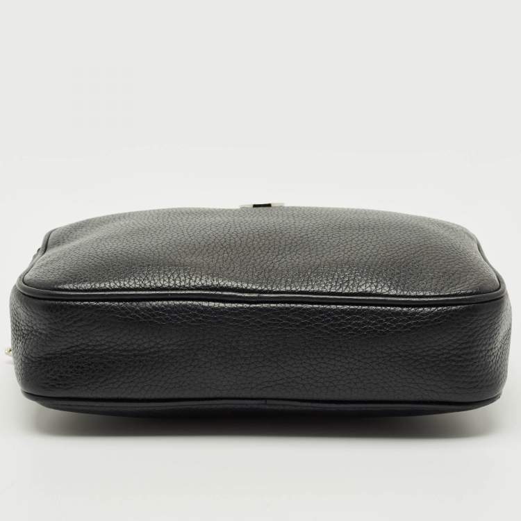 Pre Owned MICHAEL Michael Kors Black Leather Fulton Shoulder Bag