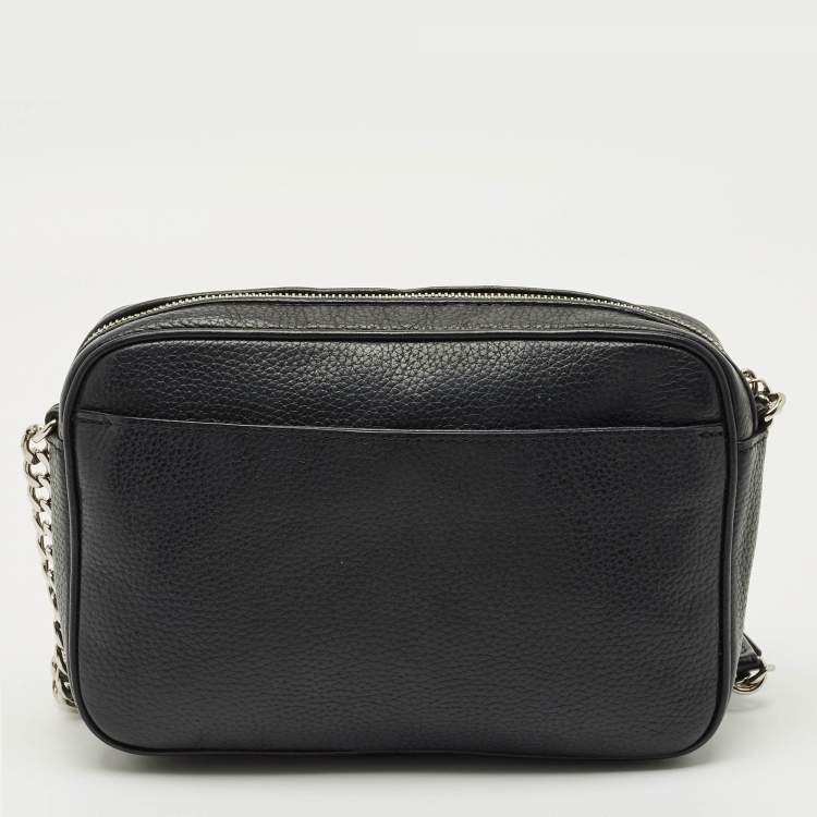 Pre Owned MICHAEL Michael Kors Black Leather Fulton Shoulder Bag