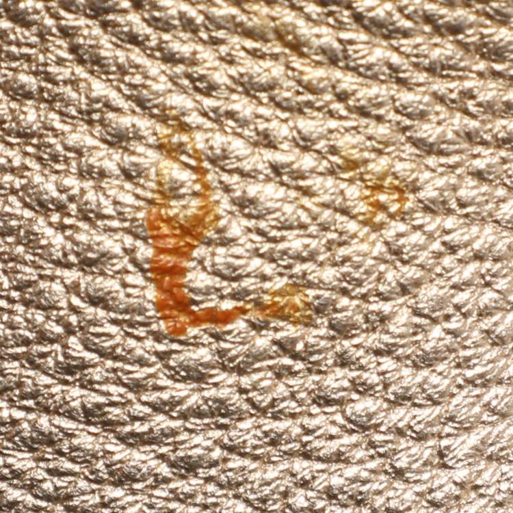 Pre Owned Michael Michael Kors Gold Leather Fulton Hobo