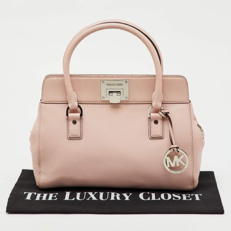 Pre Owned MICHAEL Michael Kors Light Pink Leather Astrid Satchel