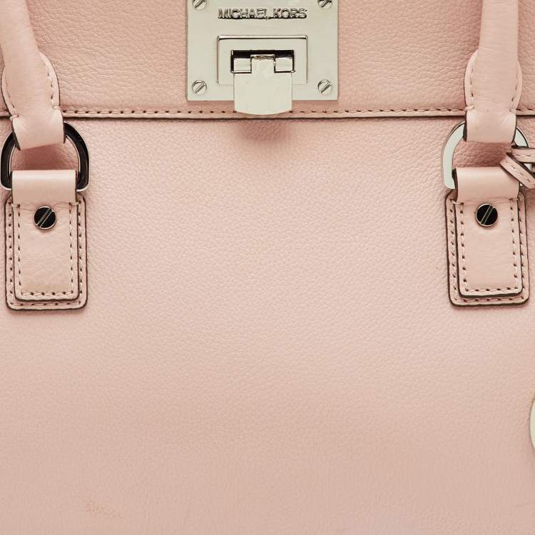 Pre Owned MICHAEL Michael Kors Light Pink Leather Astrid Satchel