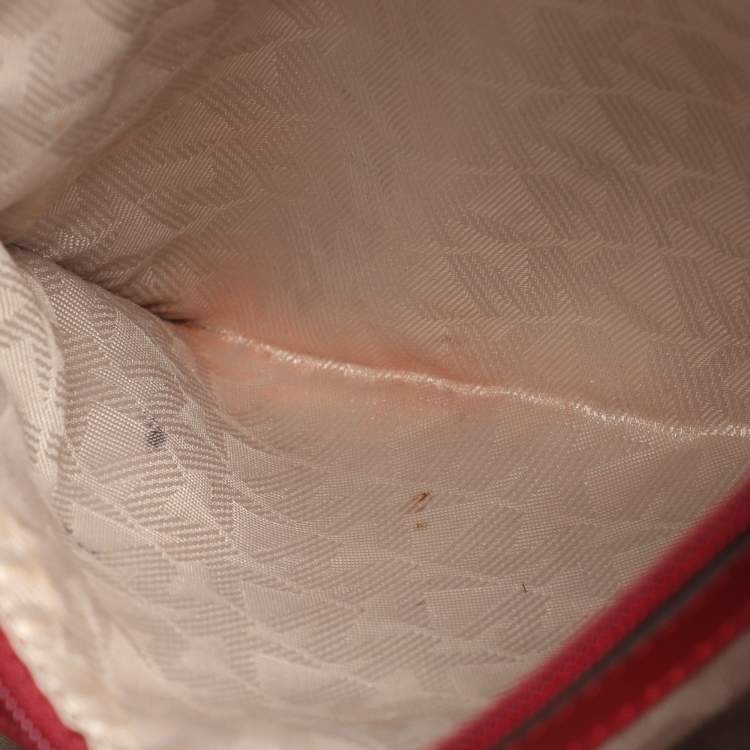 Pre Owned MICHAEL Michael Kors Red Saffiano Leather Large Jet Set Travel Tote