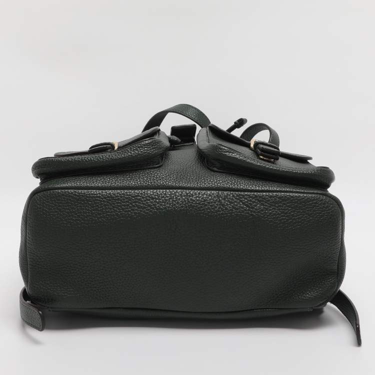 Pre Owned MICHAEL Michael Kors Green Leather Susie Drawstring Backpack