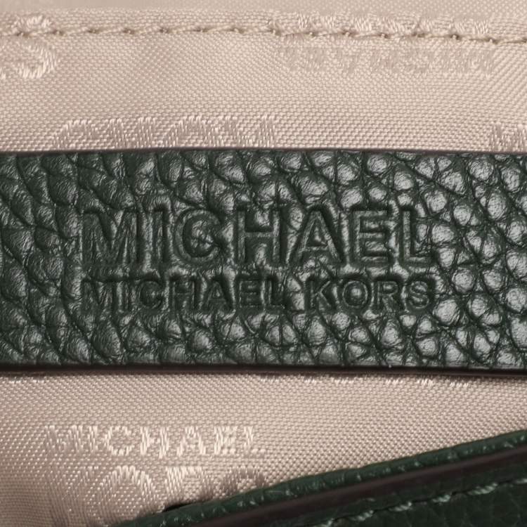 Pre Owned MICHAEL Michael Kors Green Leather Susie Drawstring Backpack