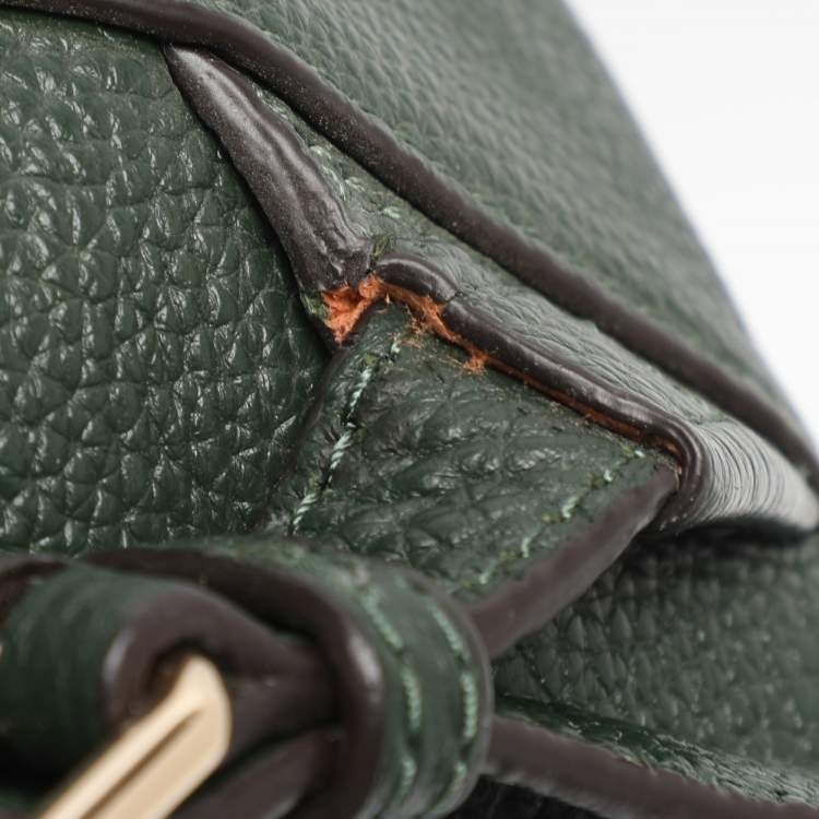 Pre Owned MICHAEL Michael Kors Green Leather Susie Drawstring Backpack