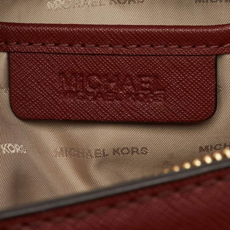 Pre Owned MICHAEL Michael Kors Brown Saffiano Leather Medium Savannah Satchel