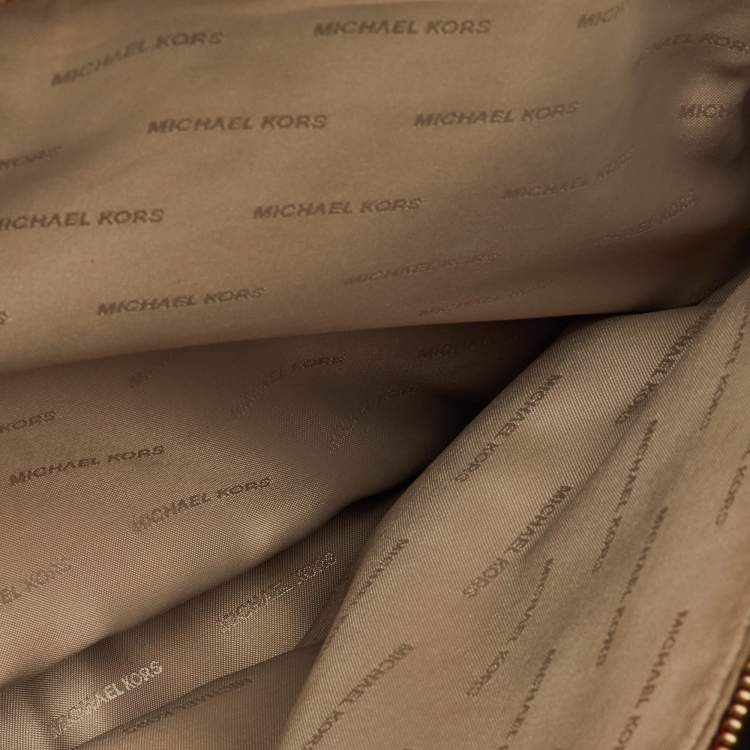 Pre Owned MICHAEL Michael Kors Brown Saffiano Leather Medium Savannah Satchel