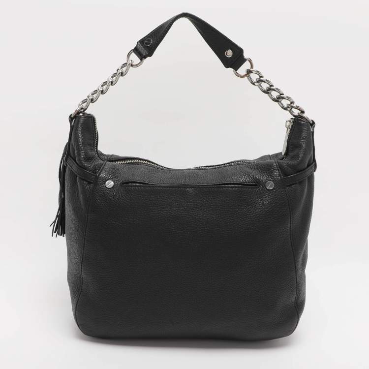 Pre Owned MICHAEL Michael Kors Black Leather Hobo