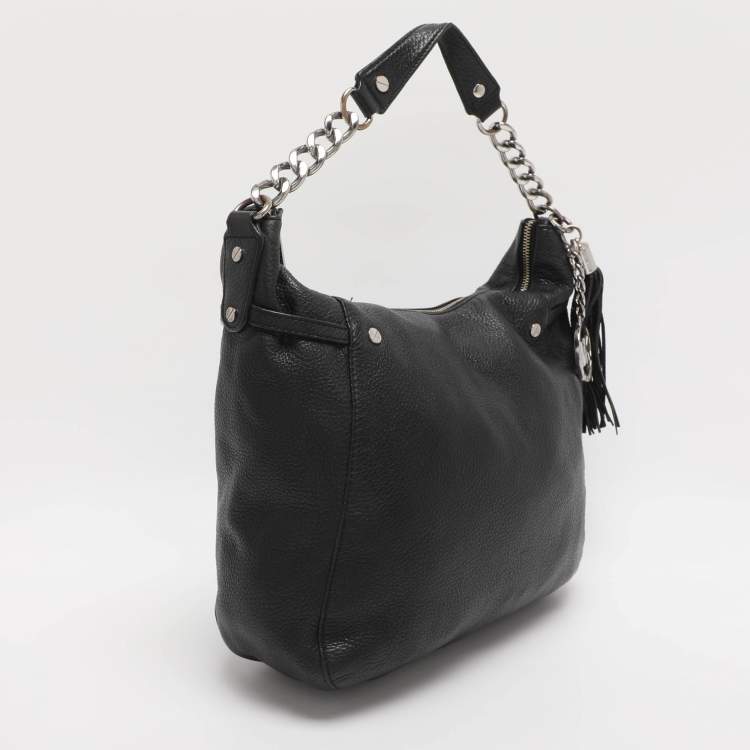 Pre Owned MICHAEL Michael Kors Black Leather Hobo