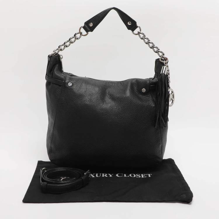 Pre Owned MICHAEL Michael Kors Black Leather Hobo