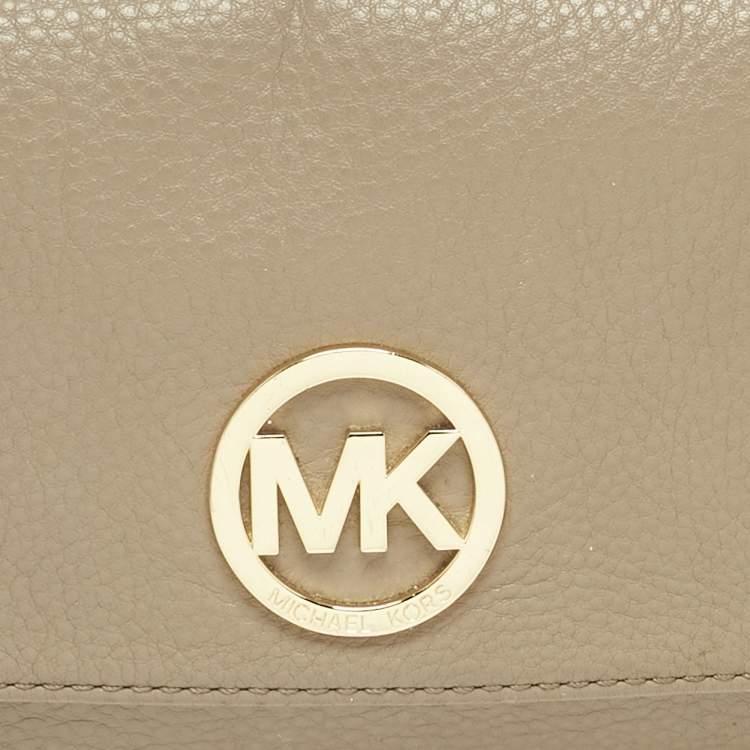 مملوكة مسبقًا MICHAEL Michael Kors Beige Leather Fulton Shoulder Bag