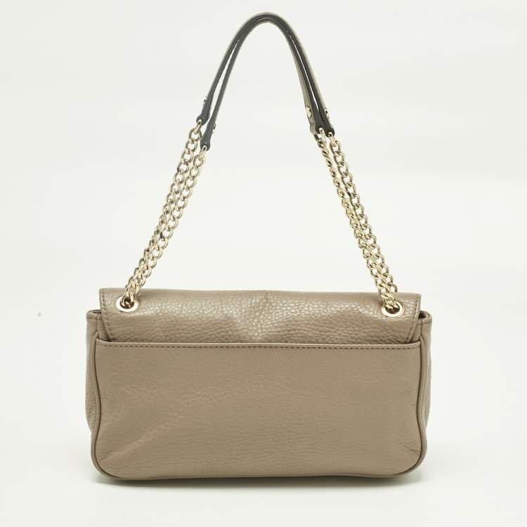 مملوكة مسبقًا MICHAEL Michael Kors Beige Leather Fulton Shoulder Bag