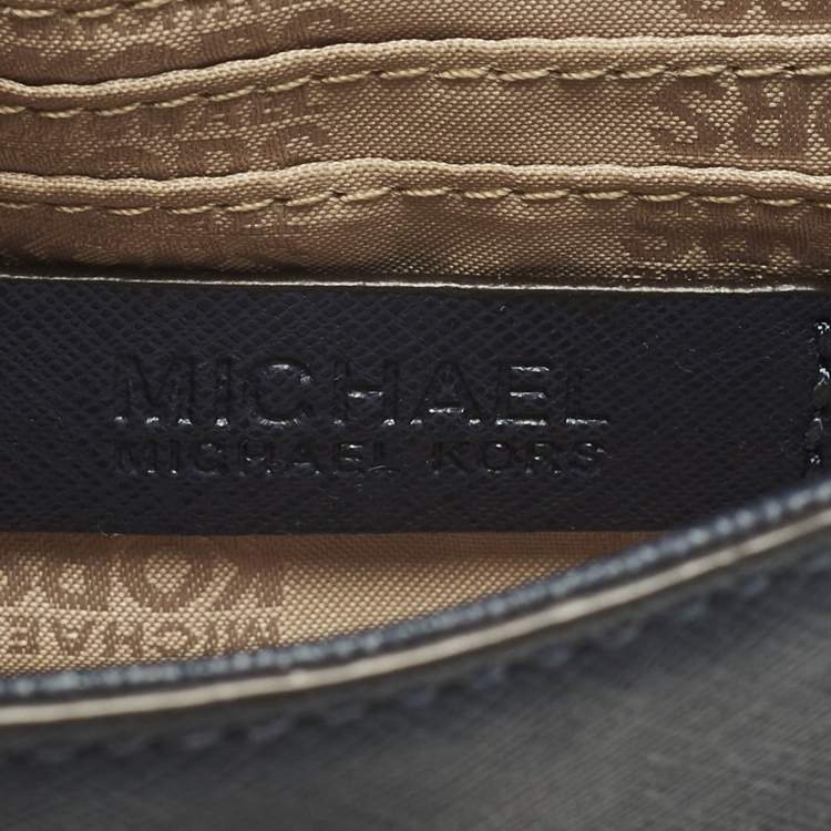 Pre Owned MICHAEL Michael Kors Tina Navy Blue Leather Crossbody Bag