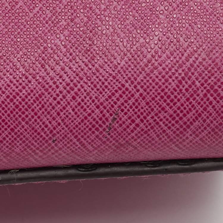 Pre Owned MICHAEL Michael Kors Selma Small Fuchsia Leather Crossbody Bag