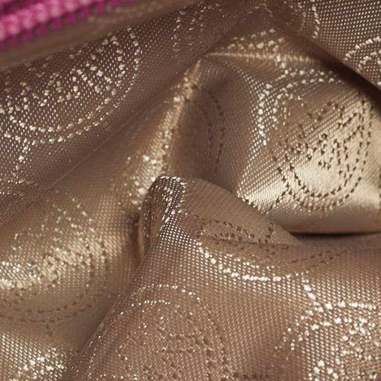 Pre Owned MICHAEL Michael Kors Selma Small Fuchsia Leather Crossbody Bag