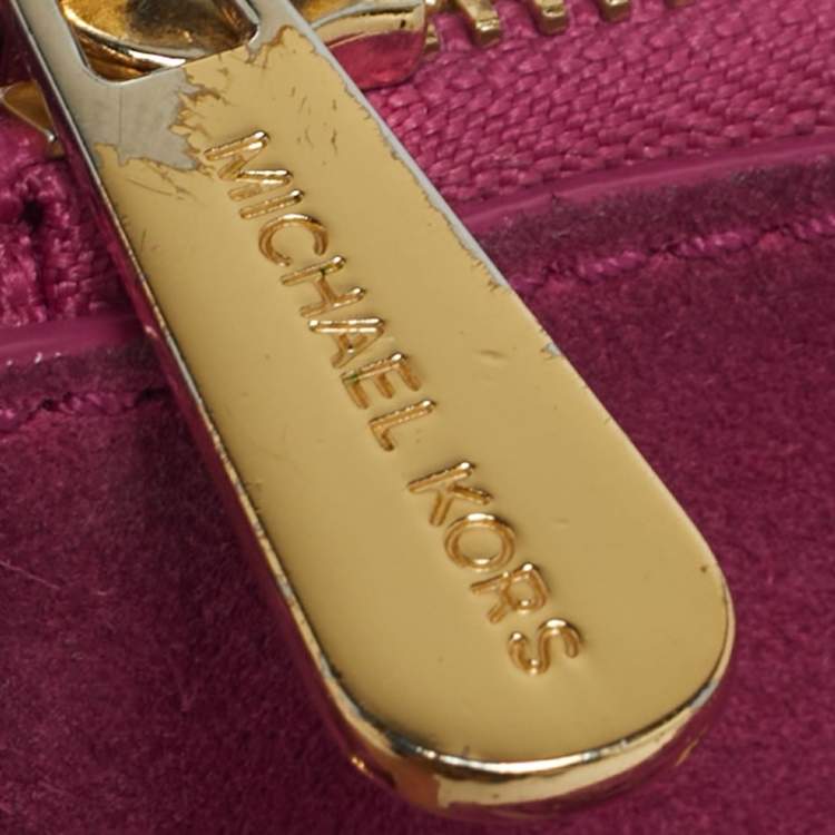 Pre Owned MICHAEL Michael Kors Billy Fuchsia Suede Fringe Crossbody Bag