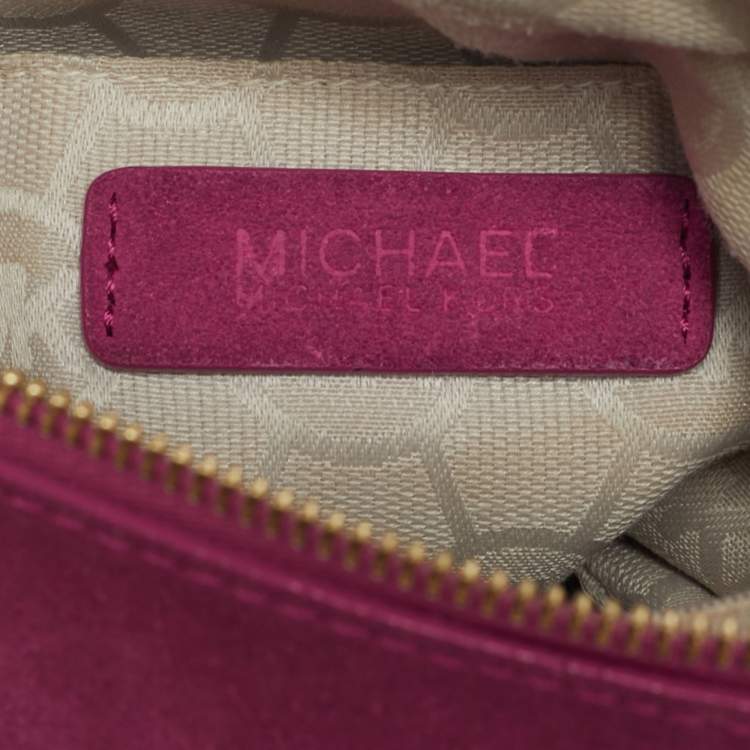 Pre Owned MICHAEL Michael Kors Billy Fuchsia Suede Fringe Crossbody Bag