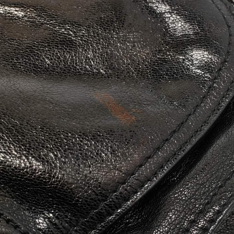 Pre Owned MICHAEL Michael Kors Naomi Large Black Leather Crossbody Bag