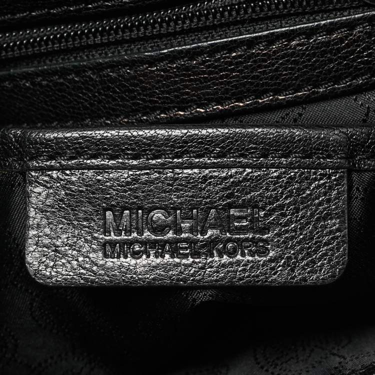 Pre Owned MICHAEL Michael Kors Naomi Large Black Leather Crossbody Bag