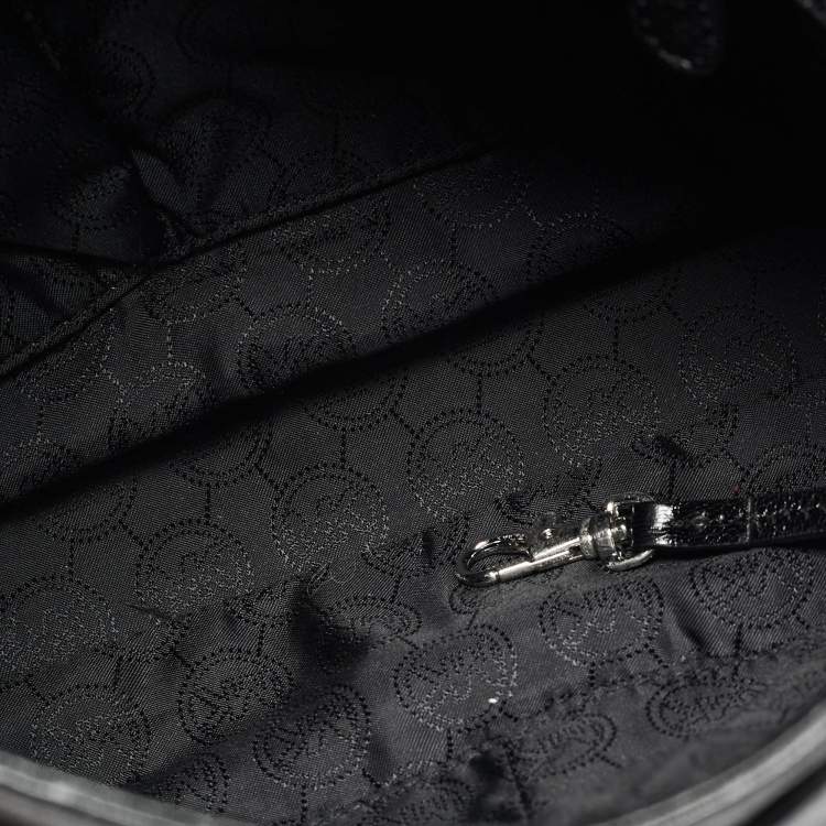 Pre Owned MICHAEL Michael Kors Naomi Large Black Leather Crossbody Bag