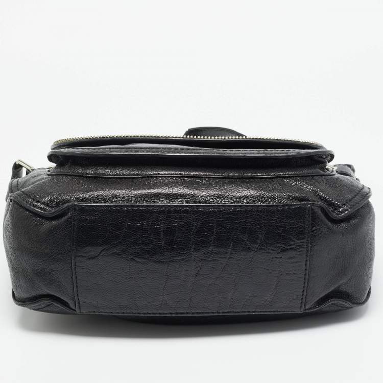 Pre Owned MICHAEL Michael Kors Naomi Large Black Leather Crossbody Bag