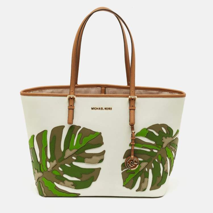 مملوكة مسبقًا MICHAEL Michael Kors Jet Set Travel Large Leather Tote