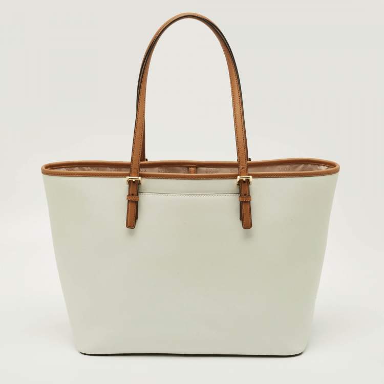 مملوكة مسبقًا MICHAEL Michael Kors Jet Set Travel Large Leather Tote