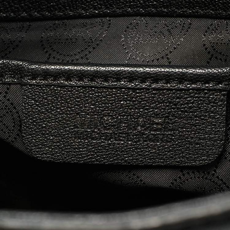 Pre Owned حقيبة ساتشيل مايكل مايكل كورس أستريد جلد أسود كبيرة