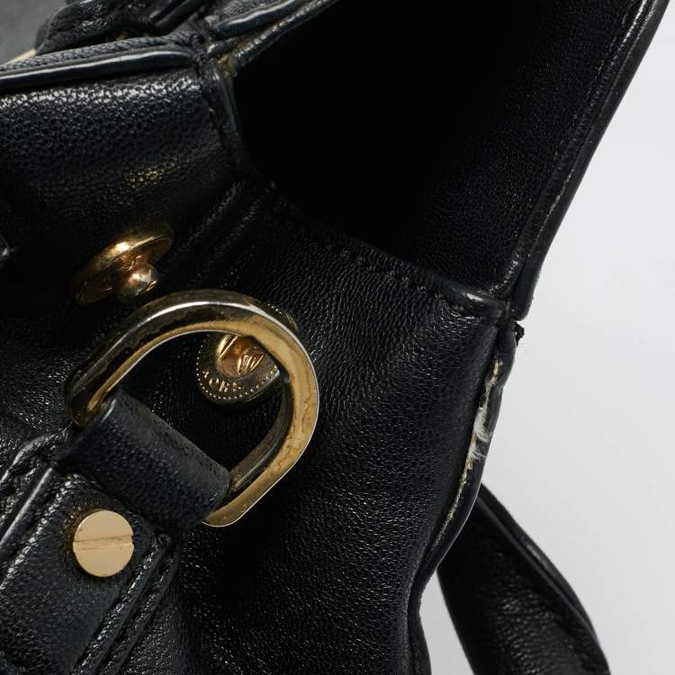 Pre Owned حقيبة ساتشيل مايكل مايكل كورس أستريد جلد أسود كبيرة