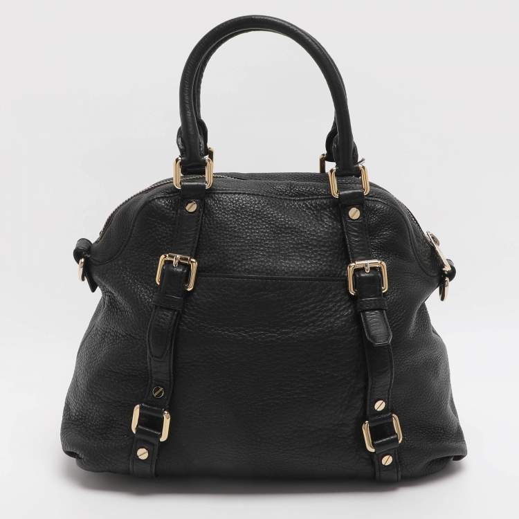 Pre Owned MICHAEL Michael Kors Bedford Black Leather Satchel