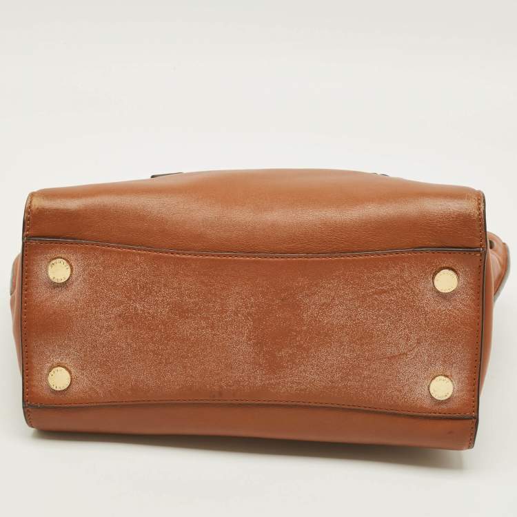 Pre Owned MICHAEL Michael Kors Hamilton East/West Brown Leather Tote