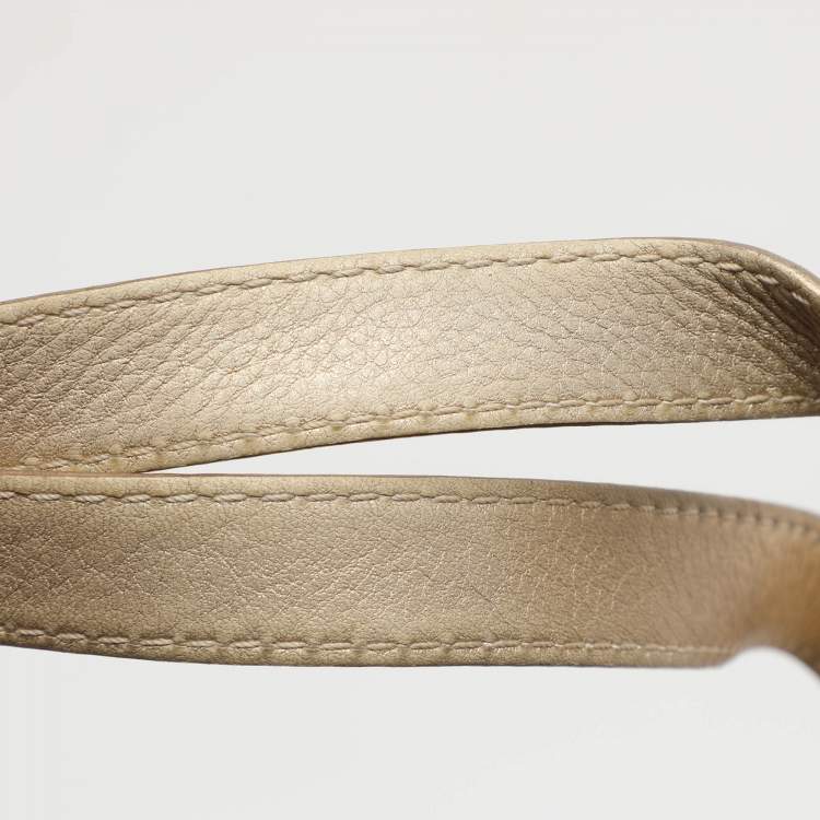 مملوكة مسبقًا MICHAEL Michael Kors Gansevoort Beige/Gold Signature Canvas and Leather Tote