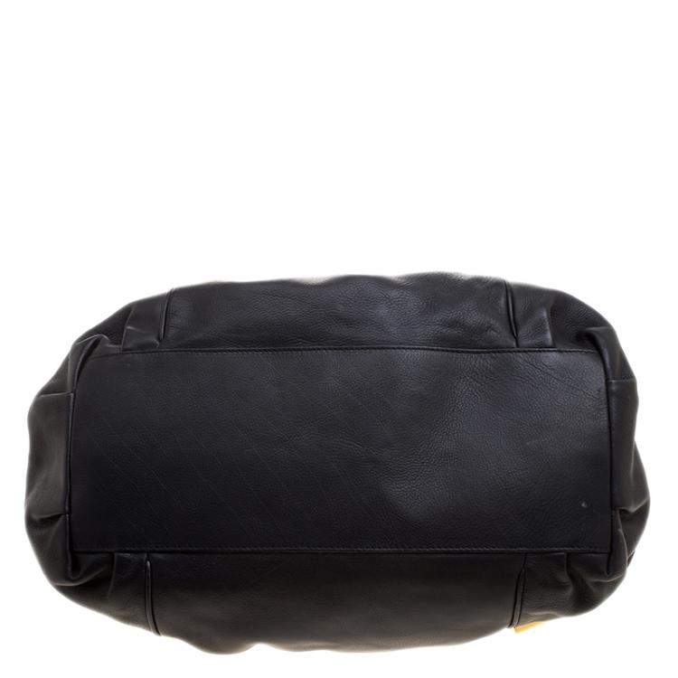 Pre Owned Michael Michael Kors Black Leather Tote