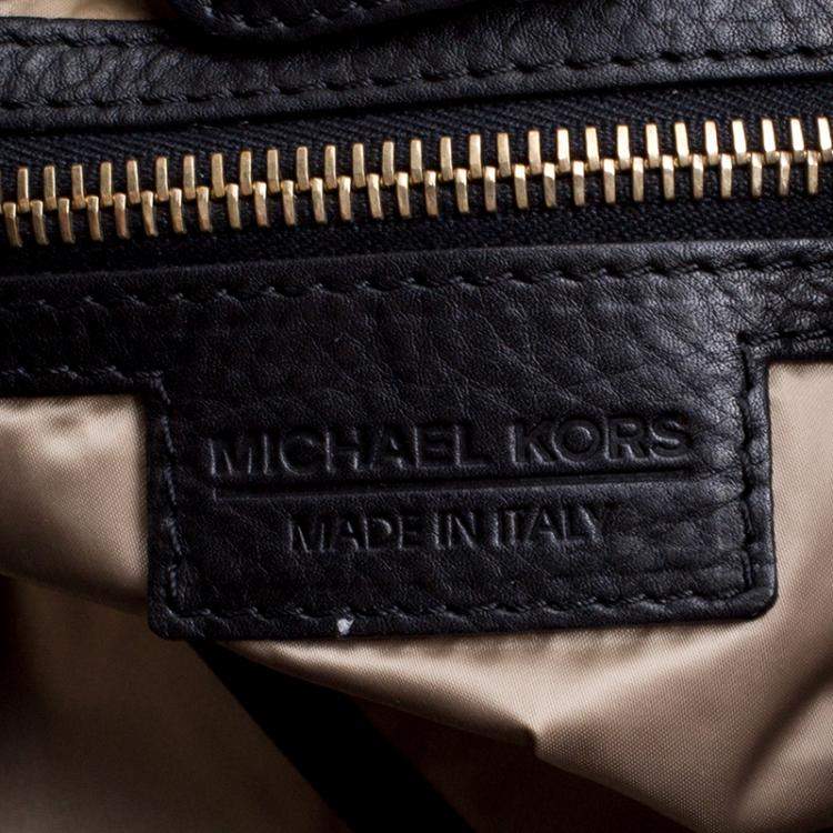 Pre Owned Michael Michael Kors Black Leather Tote