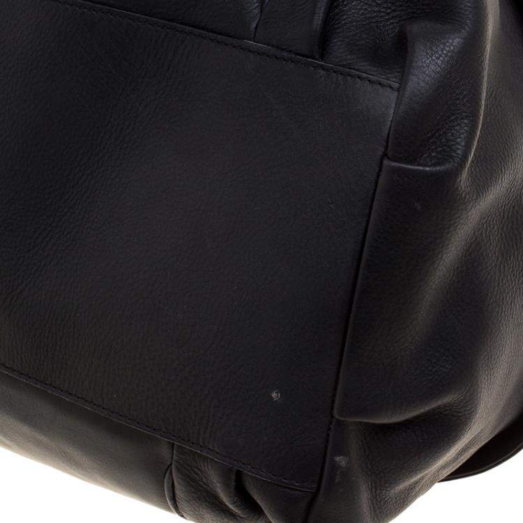 Pre Owned Michael Michael Kors Black Leather Tote
