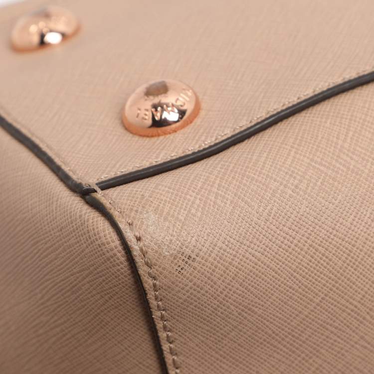 Pre Owned MICHAEL Michael Kors Cynthia Medium Pink Leather Satchel