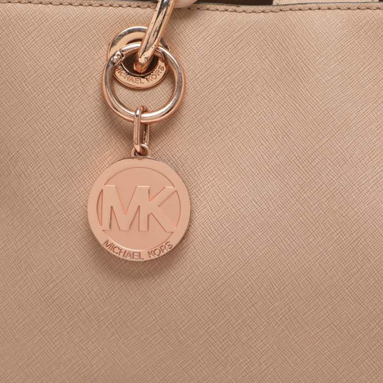 Pre Owned MICHAEL Michael Kors Cynthia Medium Pink Leather Satchel