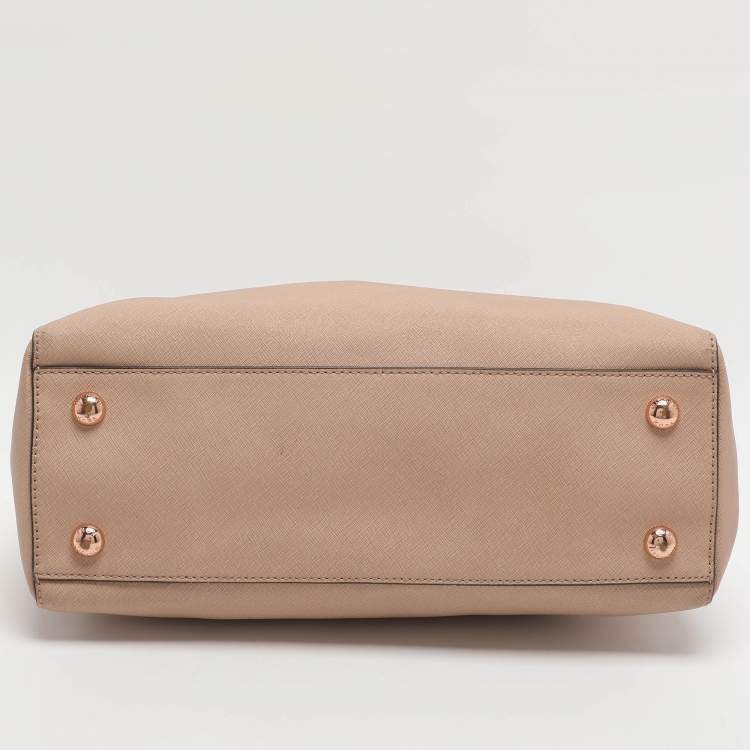 Pre Owned MICHAEL Michael Kors Cynthia Medium Pink Leather Satchel