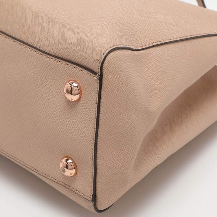 Pre Owned MICHAEL Michael Kors Cynthia Medium Pink Leather Satchel