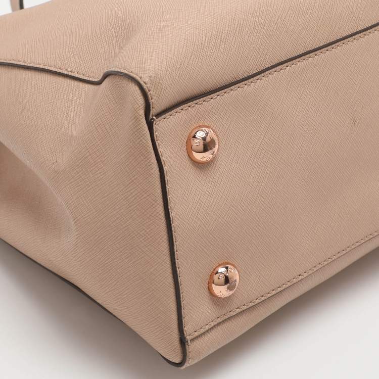 Pre Owned MICHAEL Michael Kors Cynthia Medium Pink Leather Satchel