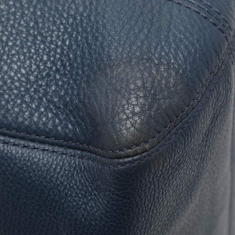 Pre Owned MICHAEL Michael Kors Blue Leather Convertible Tote