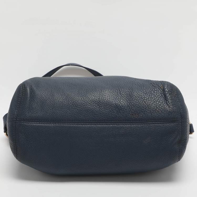 Pre Owned MICHAEL Michael Kors Blue Leather Convertible Tote