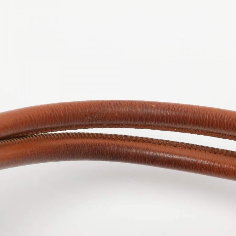 Pre Owned MICHAEL Michael Kors Ring Beige/Brown Signature Canvas and Leather EW Tote