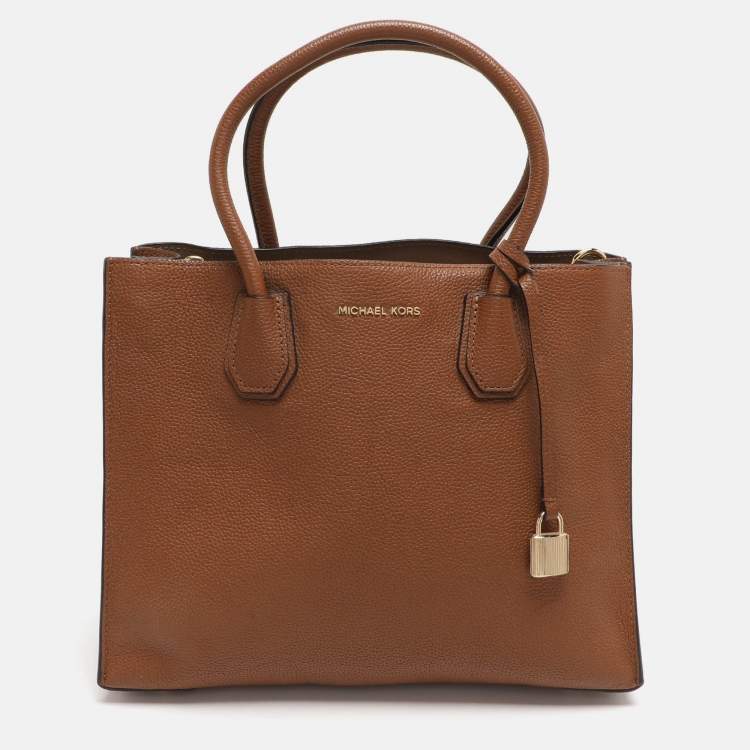 Pre Owned MICHAEL Michael Kors Medium Brown Leather Tote