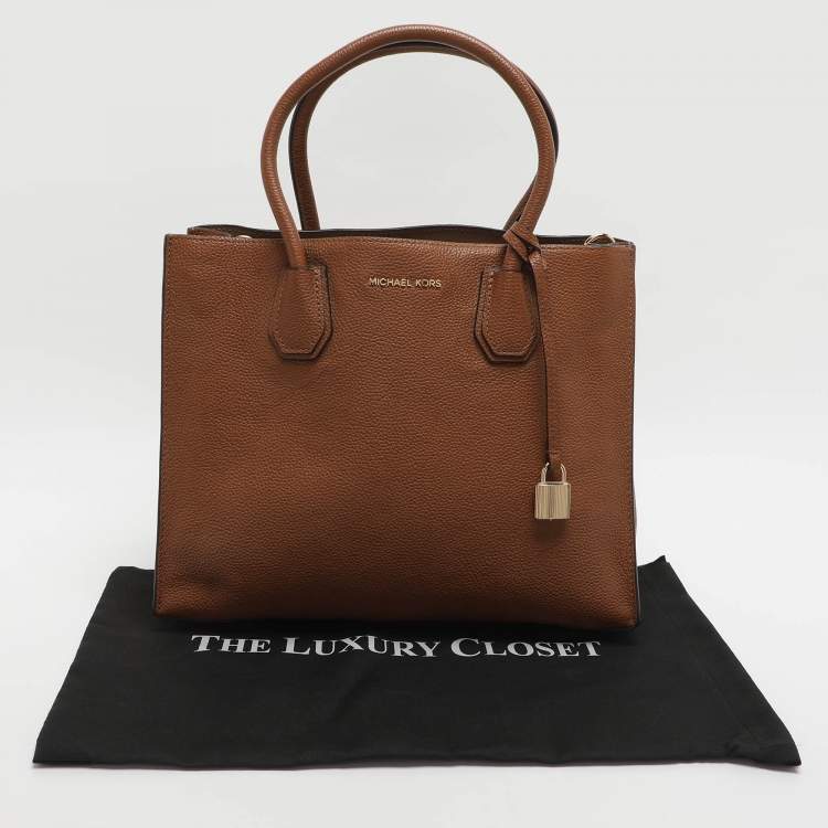 Pre Owned MICHAEL Michael Kors Medium Brown Leather Tote